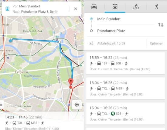 Google Maps Transit integriert VBB