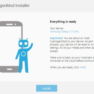 Cyanogen Mod Installer bereit