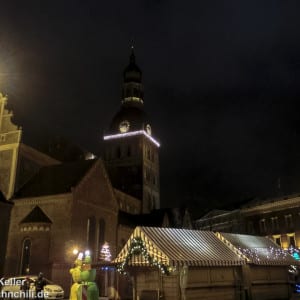 Rigas Weihnachtsmarkt am Abend - Glühwein gabs noch