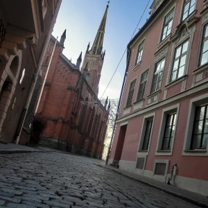 Eine der vielen Kirchen in Riga